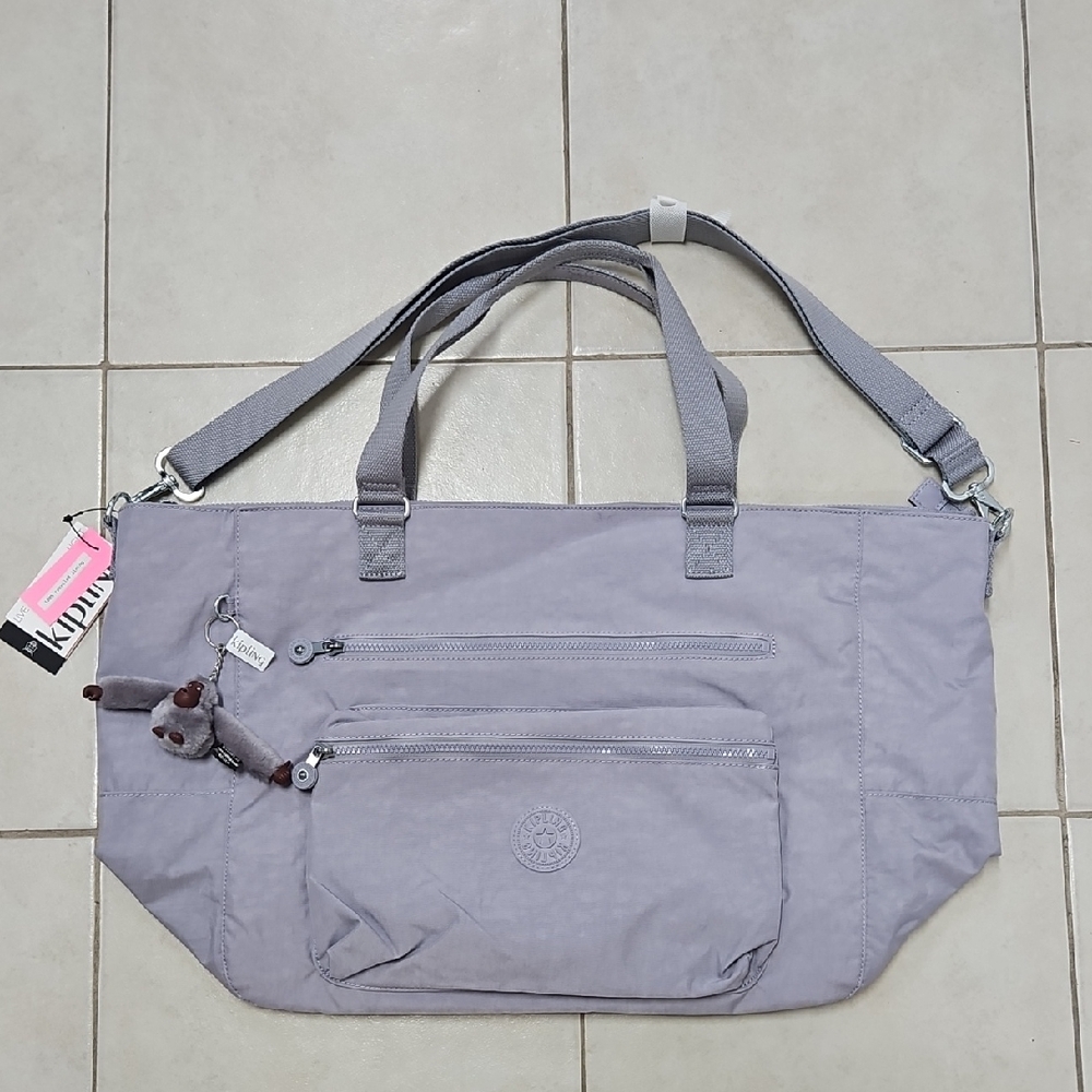 Kipling Light Gray Shoulder Bag